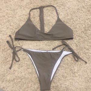 Solid Tie Bikini Set